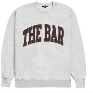THE BAR VARSITY SWEATSHIRT LIMITED EDITION HEATHER GRAY/CHOCOLATE LETTER…